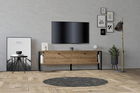 Comoda TV, Puqa Design, Ahu, 160x50.4x24.5cm, 100% PAL melaminat, Nuc