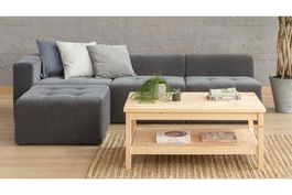 Măsuţă de cafea, Puqa Design, Forest , 110x50x60cm, 100% LEMN DE PIN, Stejar