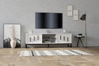 Comoda TV, Puqa Design, Shape, 160x50x40cm, 100% PAL melaminat, Alb