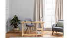 Birou, Puqa Design, Perla, 120x73.5x51cm, 100% LEMN DE PIN, Stejar