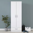 Dulap pentru haine, Rani, BA103, 60x170x43cm, 100% PAL melaminat, Alb