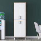 Dulap multifunctional, Rani, F1, 62.6x191x35.5cm, 100% PAL melaminat, Alb / Stejar