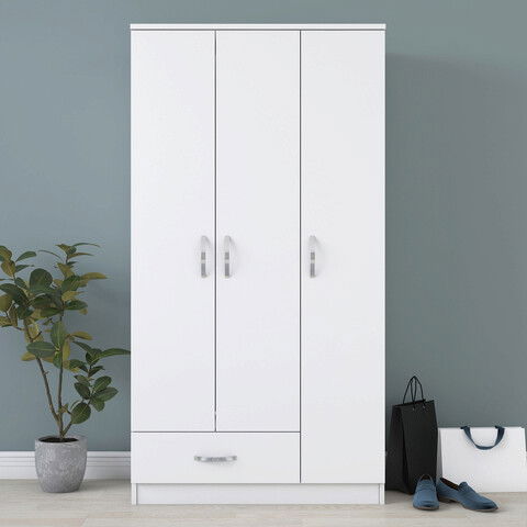 Dulap pentru haine, Rani, BA102, 90x170x43cm, 100% PAL melaminat, Alb