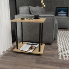 Masuta, Retricy, Bristol, 44.6x35x48.2cm, 100% PAL melaminat, Negru / Stejar