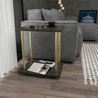 Masuta, Retricy, Bristol, 44.6x35x48.2cm, 100% PAL melaminat, Aur / Gri inchis