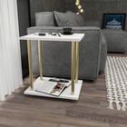 Masuta, Retricy, Bristol, 44.6x35x48.2cm, 100% PAL melaminat, Aur / Alb