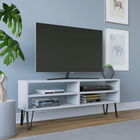 Comoda TV, Retricy, Farrar, 120x25x46.6cm, 100% PAL melaminat, Alb