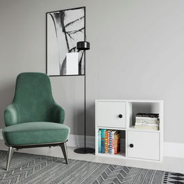 Corp biblioteca, Retricy, Tuttle, 72x25x62.6cm, 100% PAL melaminat, Alb