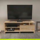 Comoda TV, Retricy, Pulaski, 120x29.9x45.6cm, 100% PAL melaminat, Stejar