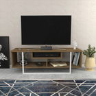 Comoda TV, Retricy, Asal 120, 120x35.2x40.2cm, 100% PAL melaminat, Stejar bătrân / Alb