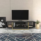 Comoda TV, Retricy, Asal 150, 150x35.2x40cm, 100% PAL melaminat, Negru / Aur