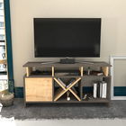 Comoda TV, Retricy, Auburn, 120x29.9x60.6cm, 100% PAL melaminat, Wenge / Stejar