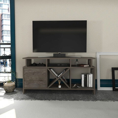 Comoda TV, Retricy, Auburn, 120x29.9x60.6cm, 100% PAL melaminat, Wenge