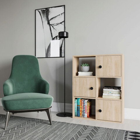 Corp biblioteca, Retricy, Tilton, 72x25x93cm, 100% PAL melaminat, Stejar