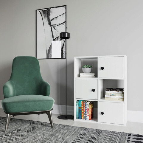 Corp biblioteca, Retricy, Tilton, 72x25x93cm, 100% PAL melaminat, Alb