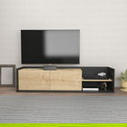 Comoda TV, Retricy, Krog, 160x35x36.8cm, 100% PAL melaminat, Antracit / Stejar
