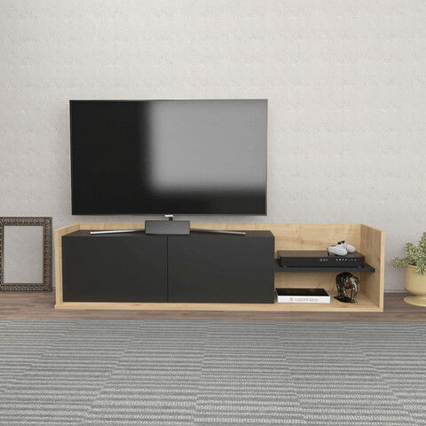 Comoda TV, Retricy, Krog, 160x35x36.8cm, 100% PAL melaminat, Stejar / Antracit