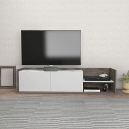 Comoda TV, Retricy, Krog, 160x35x36.8cm, 100% PAL melaminat, Wenge / Alb
