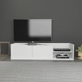 Comoda TV, Retricy, Krog, 160x35x36.8cm, 100% PAL melaminat, Alb