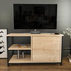 Comoda TV, Retricy, Muskegon, 89.6x35.3x50.8cm, 100% PAL melaminat, Negru / Stejar