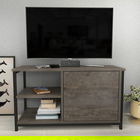 Comoda TV, Retricy, Muskegon, 89.6x35.3x50.8cm, 100% PAL melaminat, Negru / Gri inchis