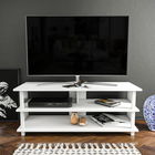 Comoda TV, Retricy, Pueblo, 120x44.6x47.4cm, 100% PAL melaminat, Alb