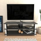 Comoda TV, Retricy, Pueblo, 120x44.6x47.4cm, 100% PAL melaminat, Alb / Antracit
