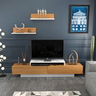 Comoda TV, Retricy, Lusi, 180x31x40cm, 100% PAL melaminat, Alb / Teak