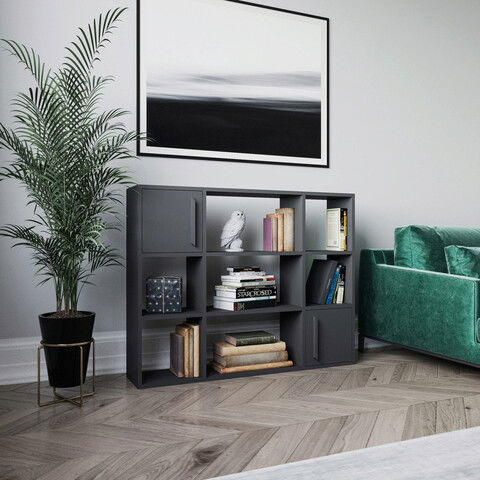 Corp biblioteca, Retricy, Randall, 120x25x93.6cm, 100% PAL melaminat, Antracit