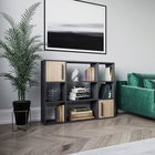 Corp biblioteca, Retricy, Randall, 120x25x93.6cm, 100% PAL melaminat, Antracit / Stejar