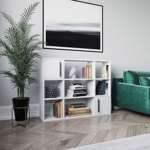 Corp biblioteca, Retricy, Randall, 120x25x93.6cm, 100% PAL melaminat, Alb
