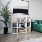 Corp biblioteca, Retricy, Randall, 120x25x93.6cm, 100% PAL melaminat, Alb / Stejar