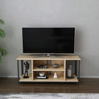 Comoda TV, Retricy, Rinaldo, 120x35x50.8cm, 100% PAL melaminat, Negru / Stejar