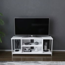 Comoda TV, Retricy, Rinaldo, 120x35x50.8cm, 100% PAL melaminat, Alb