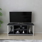 Comoda TV, Retricy, Rinaldo, 120x35x50.8cm, 100% PAL melaminat, Alb / Antracit
