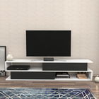Comoda TV, Retricy, Cortez, 160x35.3x38.6cm, 100% PAL melaminat, Alb / Antracit