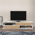 Comoda TV, Retricy, Cortez, 160x35.3x38.6cm, 100% PAL melaminat, Alb / Stejar