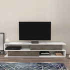 Comoda TV, Retricy, Cortez, 160x35.3x38.6cm, 100% PAL melaminat, Alb / Wenge