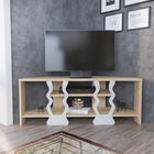 Comoda TV, Retricy, Firal, 110x35x41.8cm, 100% PAL melaminat, Stejar / Alb