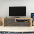 Comoda TV, Retricy, Piedmont, 160x36.8x46cm, 100% PAL melaminat, Stejar / Wenge