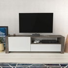 Comoda TV, Retricy, Piedmont, 160x36.8x46cm, 100% PAL melaminat, Wenge / Alb
