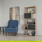 Corp biblioteca, Retricy, Raven, 72x25x171.8cm, 100% PAL melaminat, Stejar / Antracit