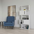 Corp biblioteca, Retricy, Raven, 72x25x171.8cm, 100% PAL melaminat, Alb