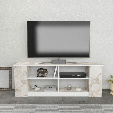 Comoda TV, Retricy, Space, 140x35x51.8cm, 100% PAL melaminat, Alb
