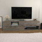 Comoda TV, Retricy, Morton, 160x37.7x40cm, 100% PAL melaminat, Gri inchis