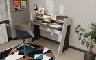 Birou, Retricy, Broklyn, 123.6x59.6x93.4cm, 100% PAL melaminat, Wenge / Alb