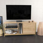 Comoda TV, Retricy, Neola, 120x35.3x50.8cm, 100% PAL melaminat, Aur / Stejar