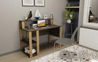 Birou, Retricy, Queens, 120x59.6x95.2cm, 100% PAL melaminat, Wenge / Stejar