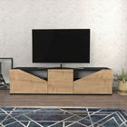Comoda TV, Retricy, Carson, 160x35.3x40cm, 100% PAL melaminat, Antracit / Stejar