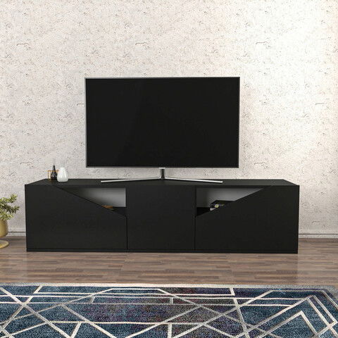 Comoda TV, Retricy, Carson, 160x35.3x40cm, 100% PAL melaminat, Antracit
